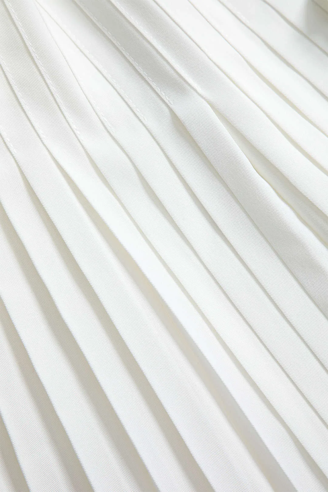 Pleated Bell Sleeve V-Neck Mini Dress in white Gloria Lanvin