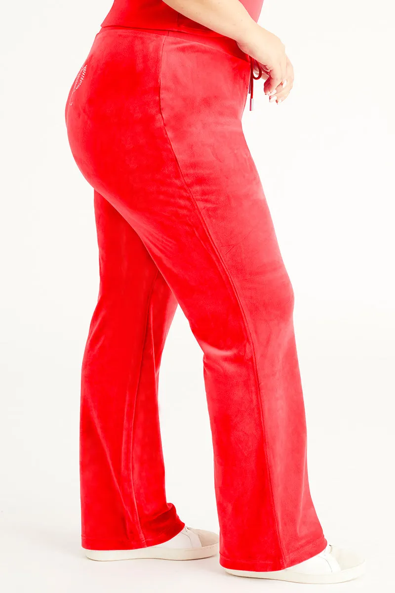 Plus-Size OG Big Bling Velour Track Pants Juicy Couture