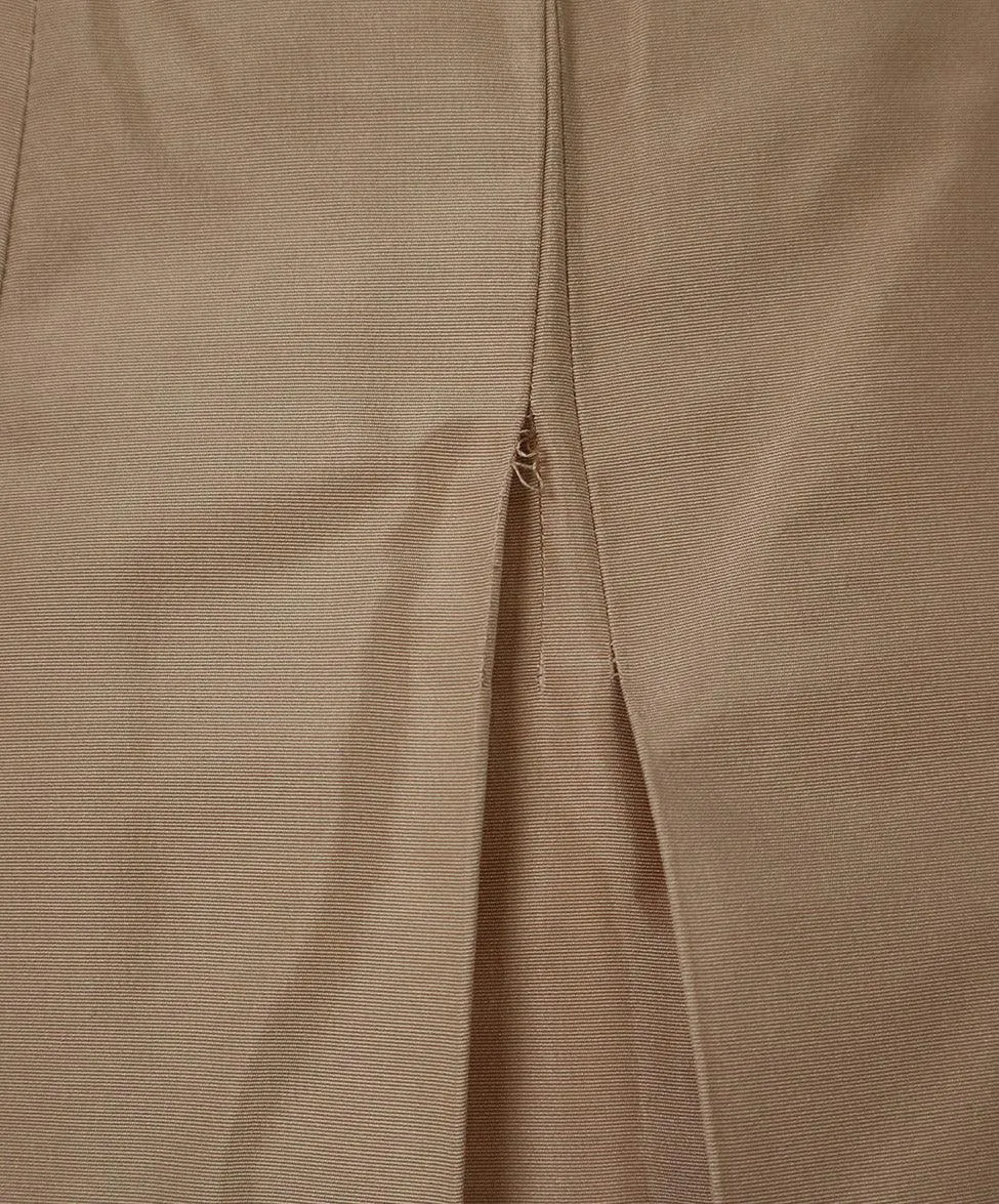 Prada Pink & Beige Trim Silk Skirt sz 6
