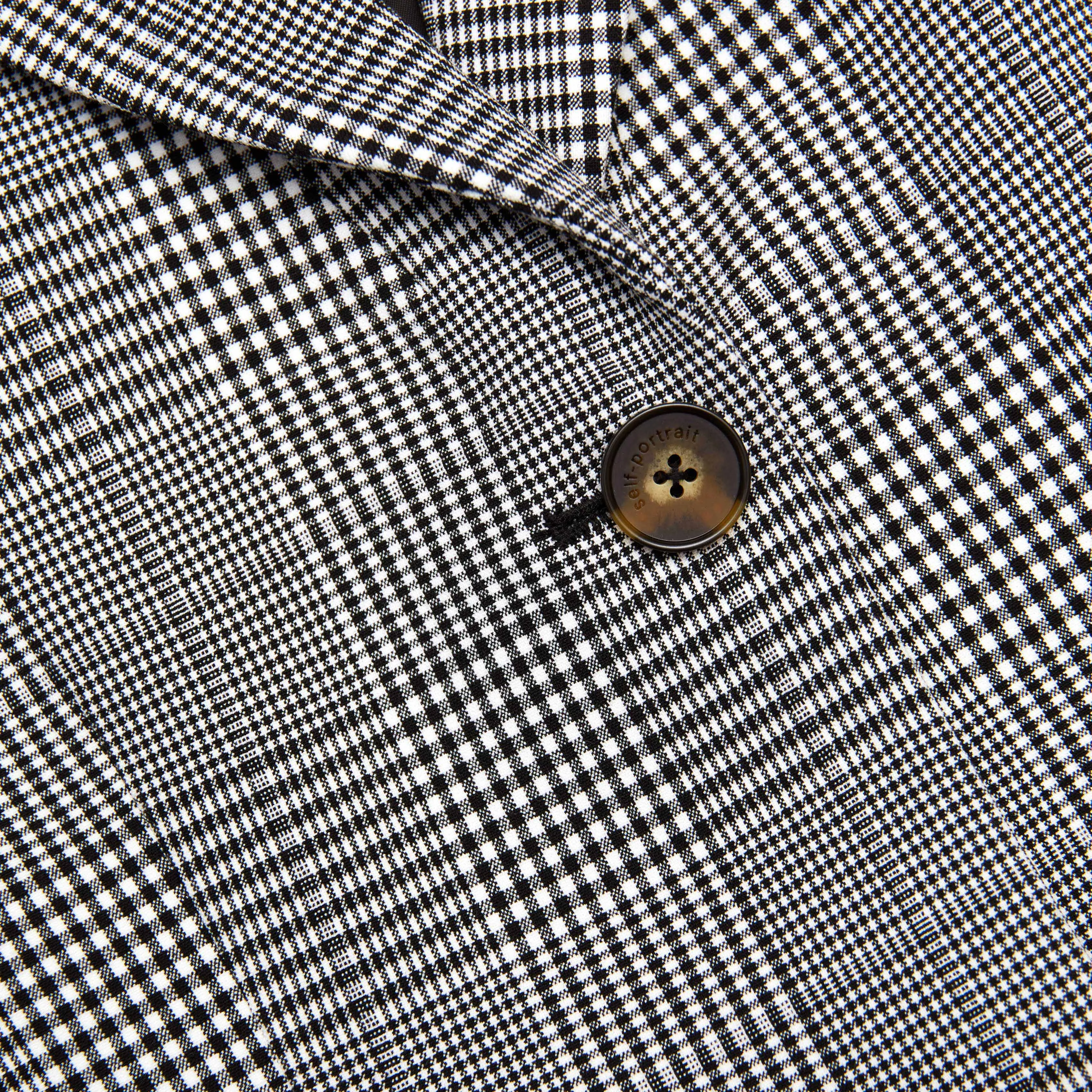 Prince Of Wales Check Blazer Self Portrait