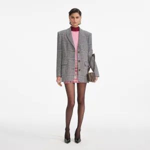 Prince Of Wales Check Blazer Self Portrait