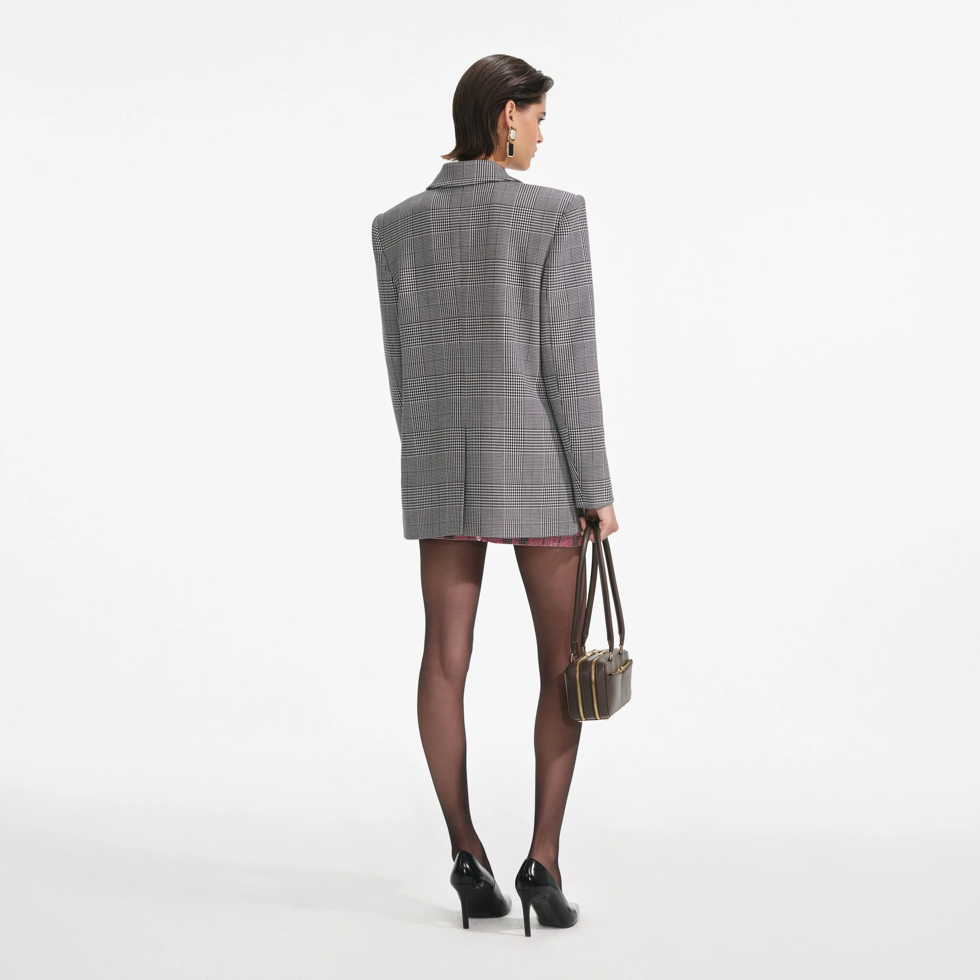 Prince Of Wales Check Blazer Self Portrait