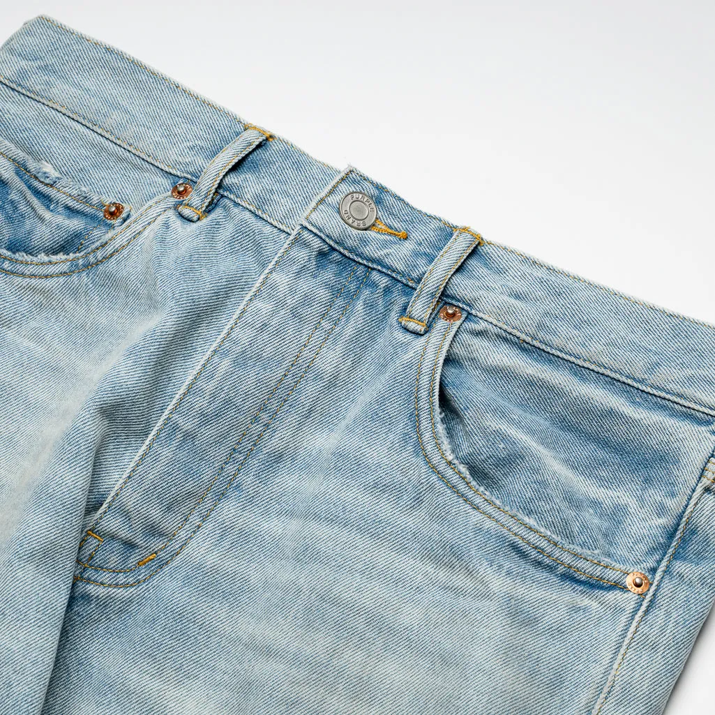 Purple Brand Mechanic Dirty Mid Rise Straight Leg Jean - Indigo