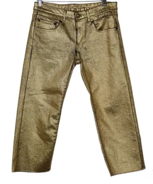R13 Metallic Gold Jeans sz 4