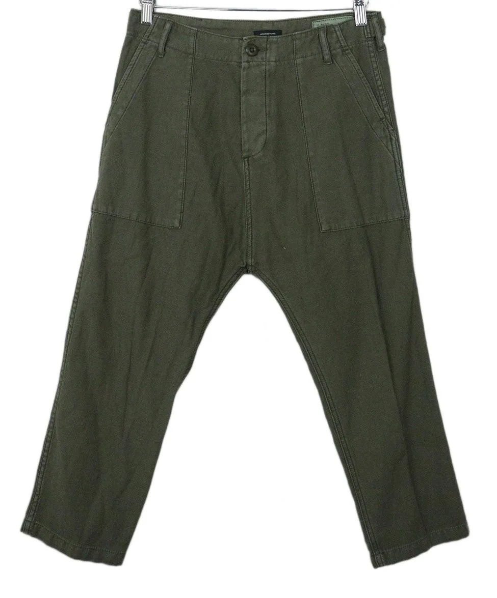 R13 Olive Green Cotton Pants sz 4