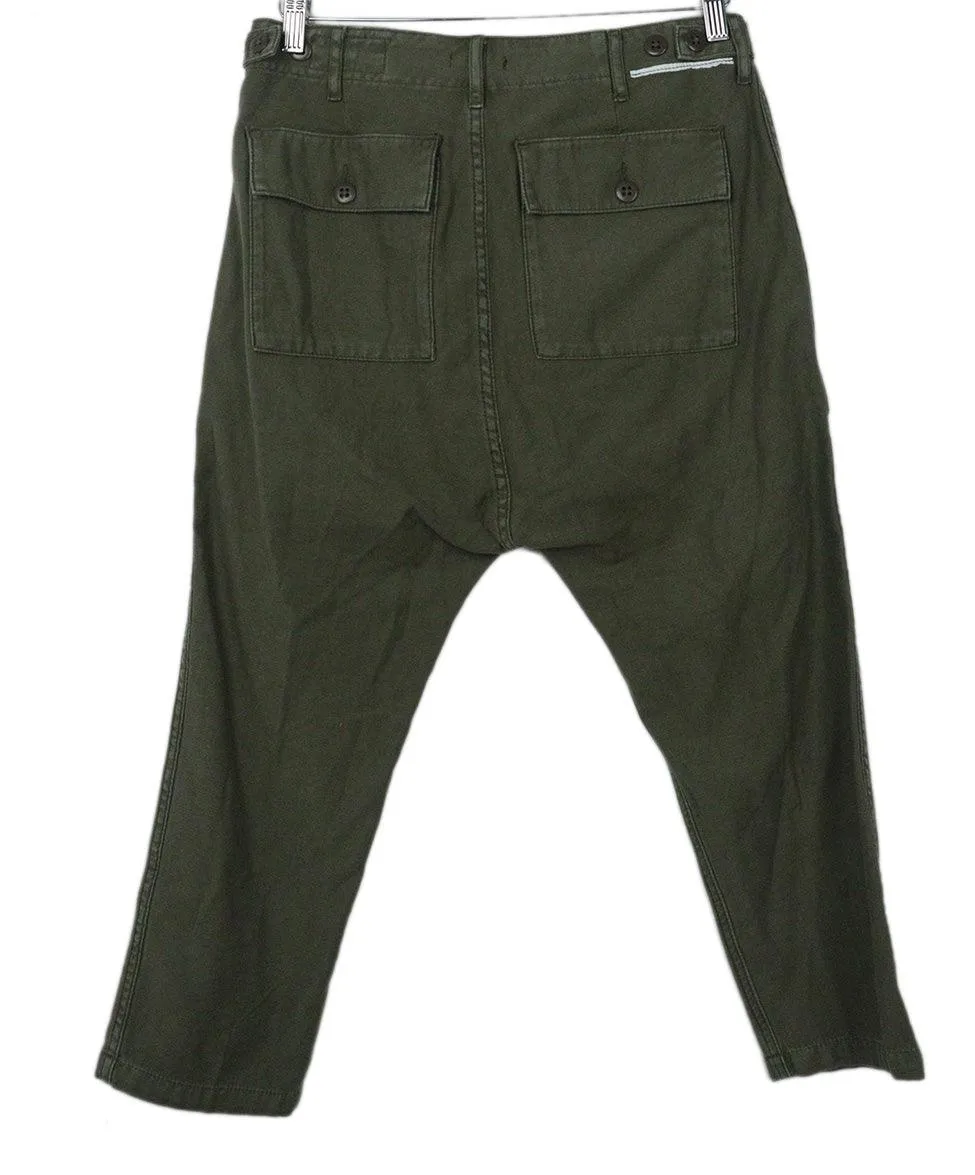 R13 Olive Green Cotton Pants sz 4