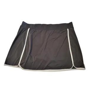 Reel Legends Black Pull-On Skort with White Trim Size 2X