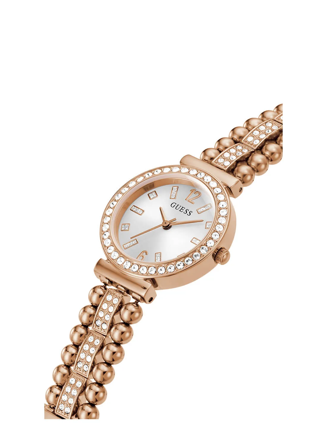 Rose Gold Beaded Glitz Gala Watch Guess