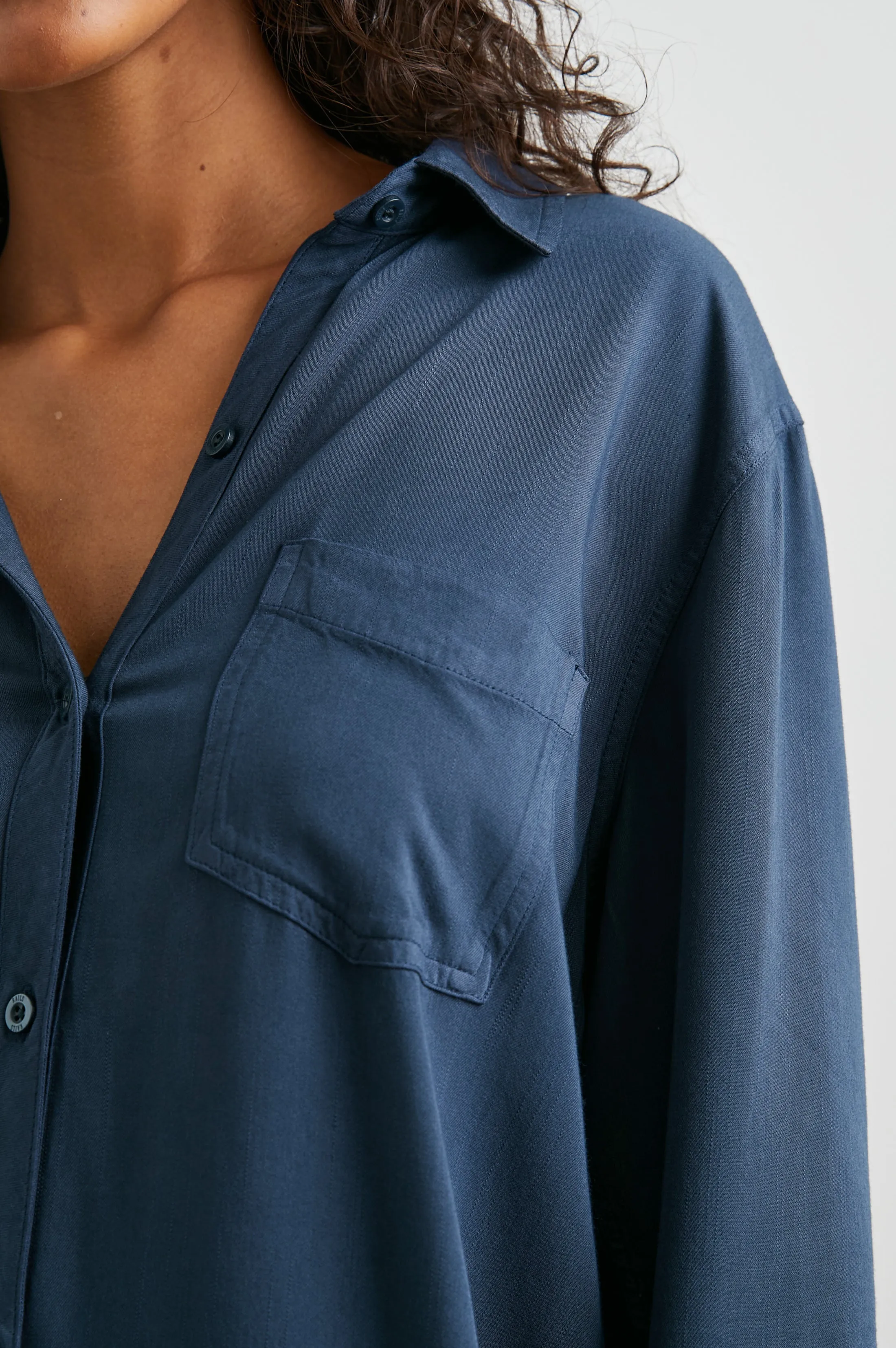 SAWYER DRESS - NAVY Rails