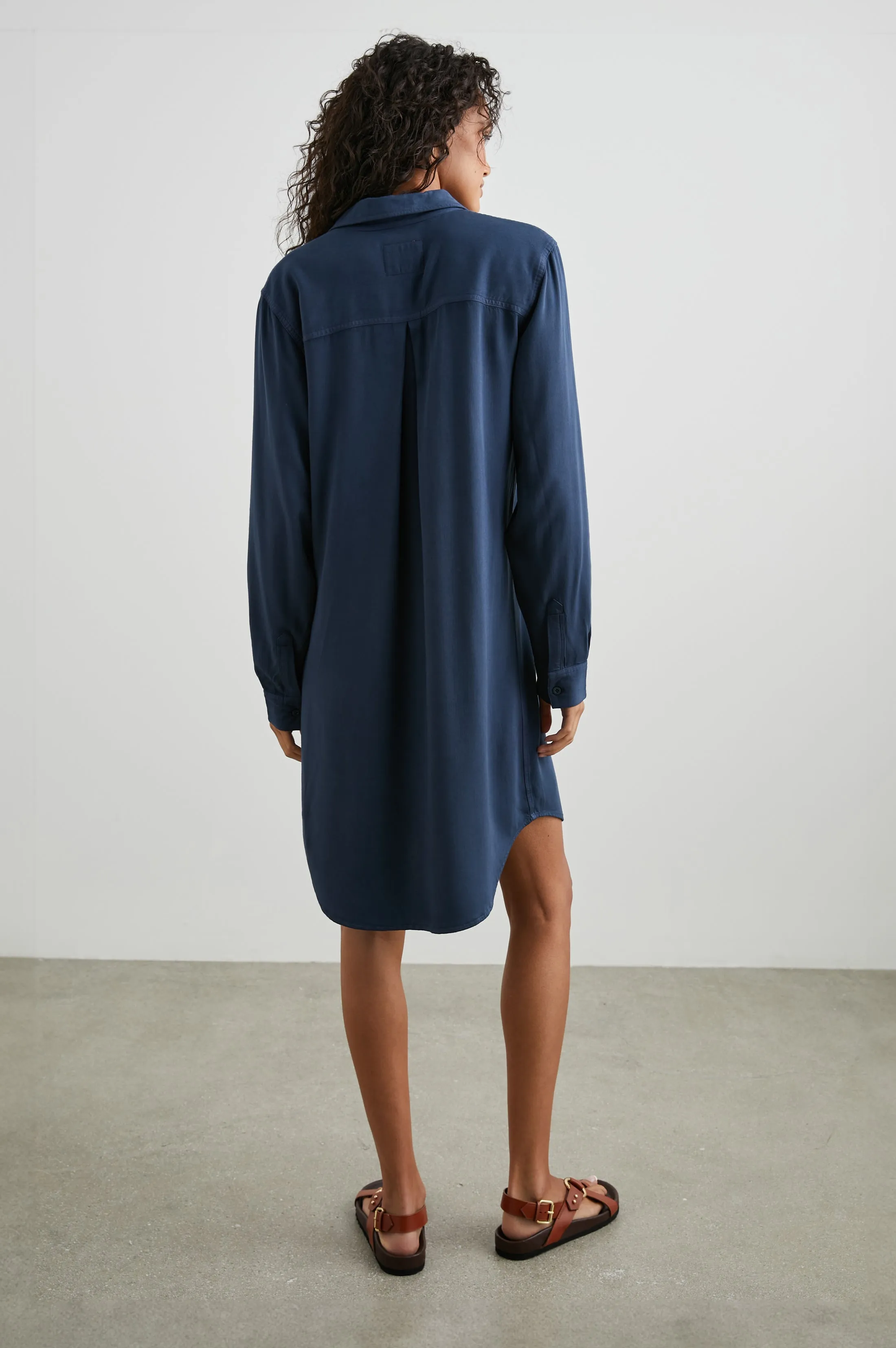 SAWYER DRESS - NAVY Rails