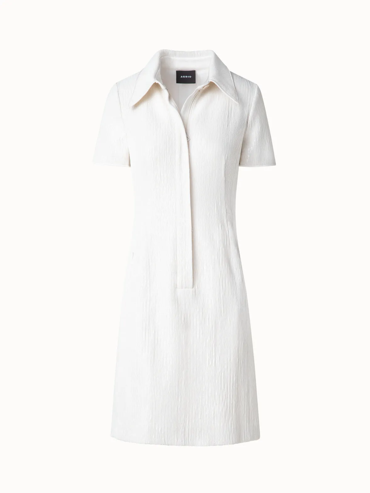 Sequin Silk Dress in Polo Style 