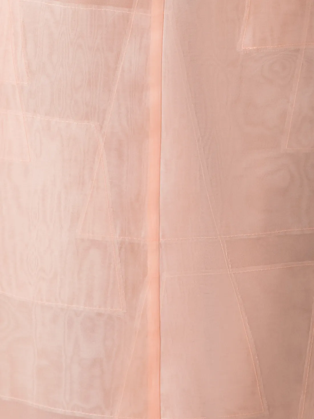 Sheath Dress in Sheer Trapezoid Organza Layers 