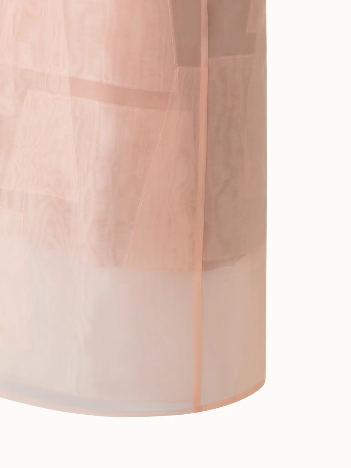Sheath Dress in Sheer Trapezoid Organza Layers 