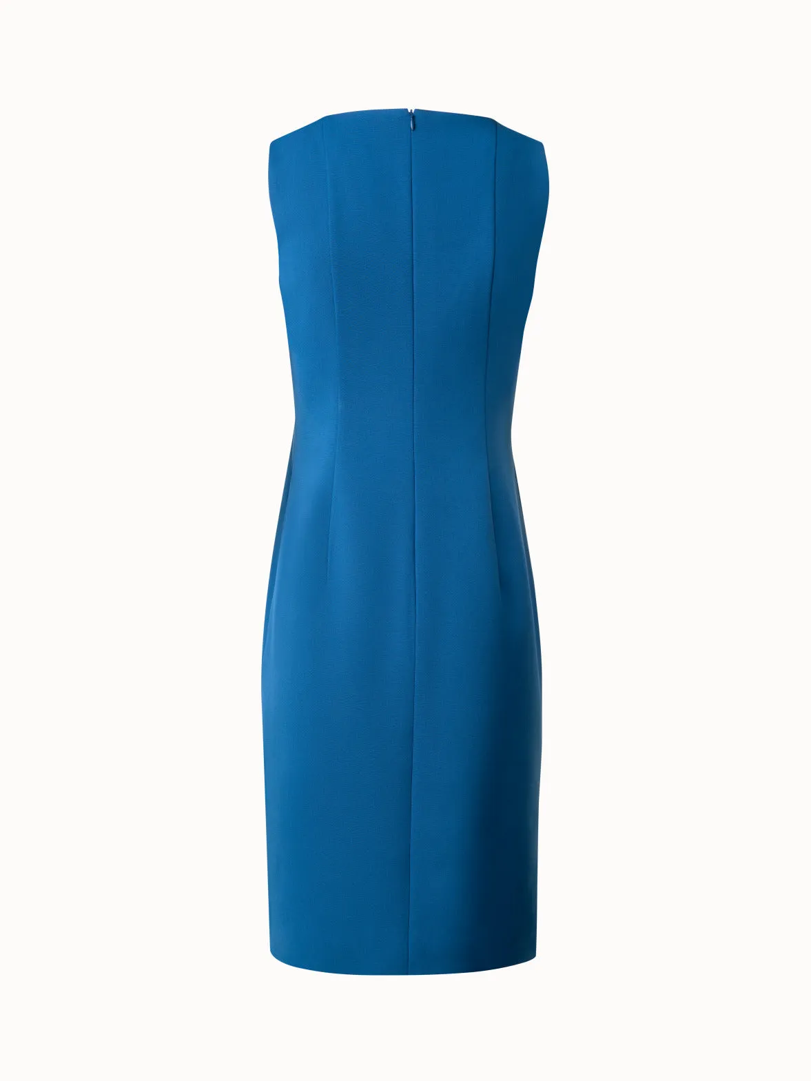 Sheath Dress in Silk Crêpe Stretch 