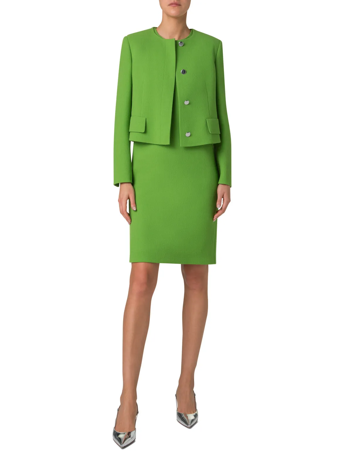 Sheath Dress in Wool Double-Face 