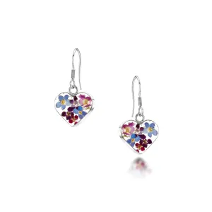 Shrieking Violet Real Flower Purple Haze Drop Earrings BLE04