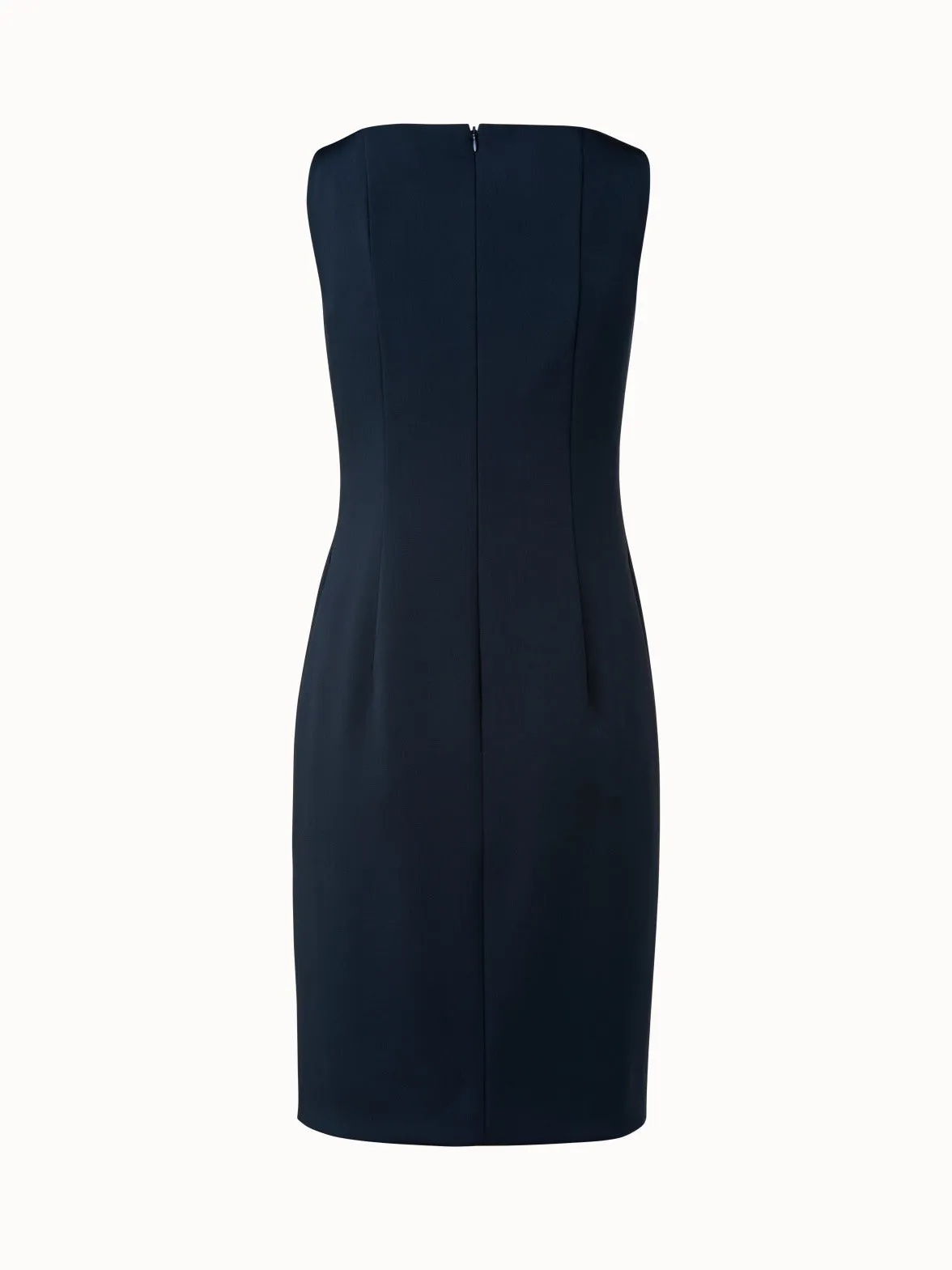 Silk Crêpe Stretch Sheath Dress 