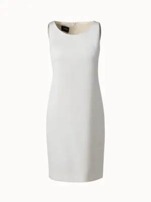 Silk Crêpe Stretch Sheath Dress 