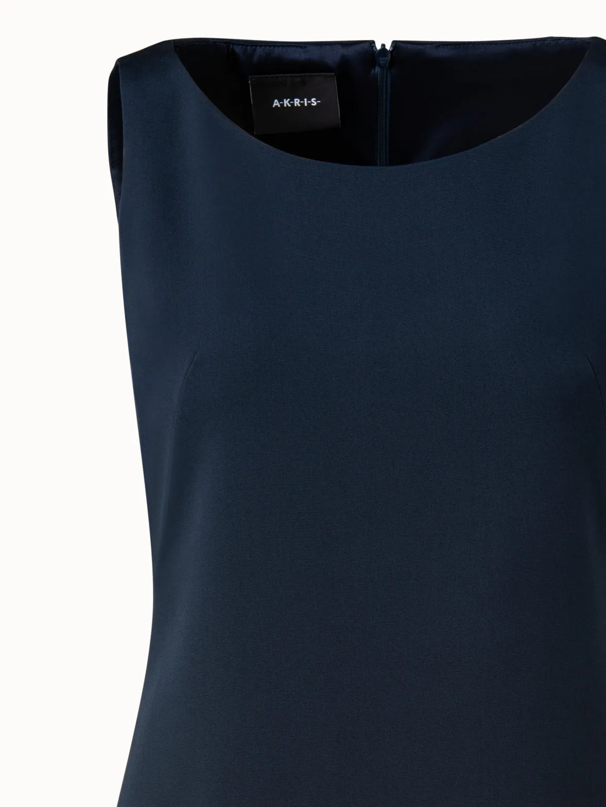 Silk Crêpe Stretch Sheath Dress 