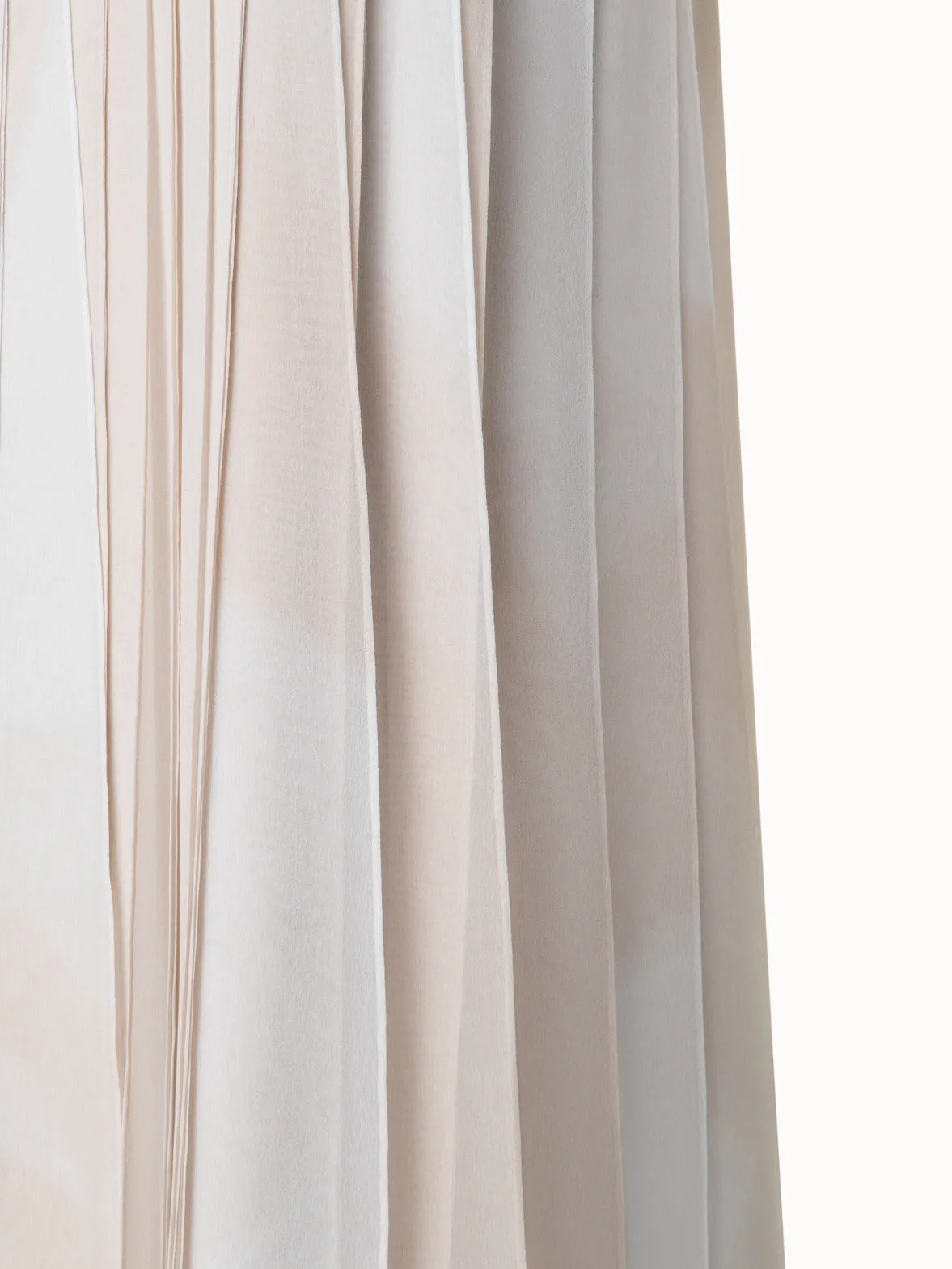 Silk Ribbon Mini Dress with Chiaroscuro Print 