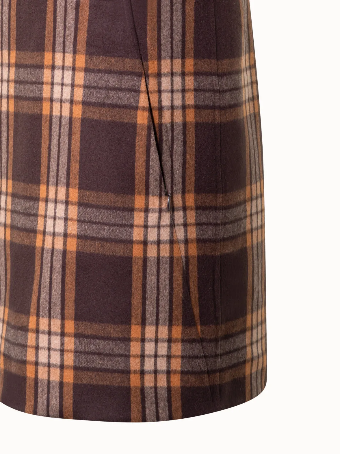 Silk Sheath Dress - Check Reversible to Solid 