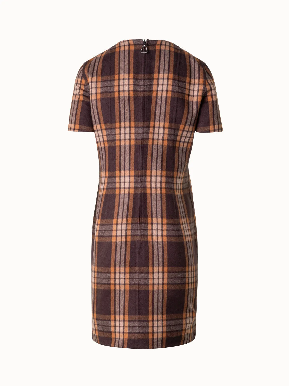 Silk Sheath Dress - Check Reversible to Solid 