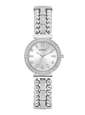 Silver Beaded Glitz Gala Watch Guess