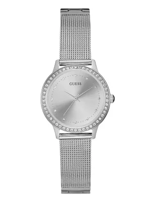 Silver Chelsea Mesh Watch Guess
