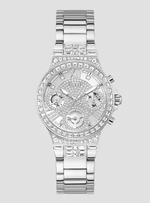 Silver Crystal Moonlight Watch Guess