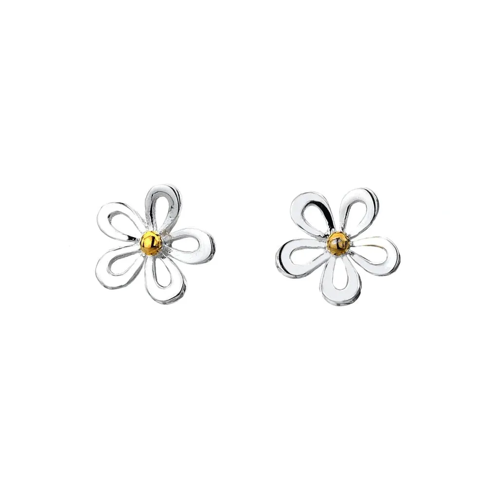 Silver Origins Summer Daisy Stud Earrings