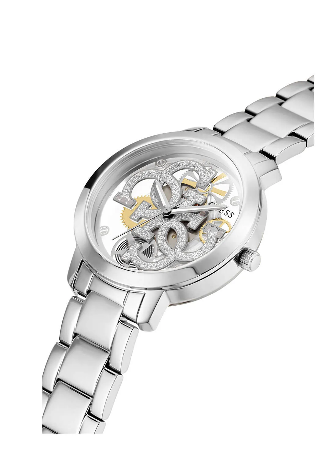 Silver Quattro G Champ Watch Guess
