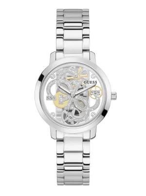 Silver Quattro G Champ Watch Guess