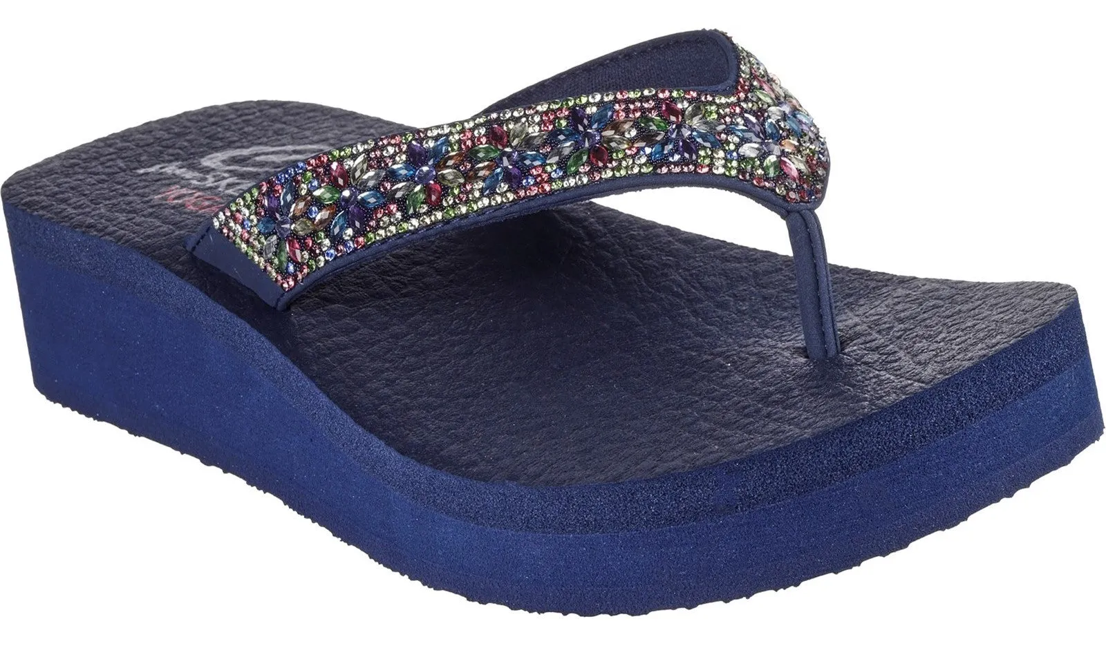 Skechers 119638 Vinyasa Wild Daisies Womens Toe Post Sandal