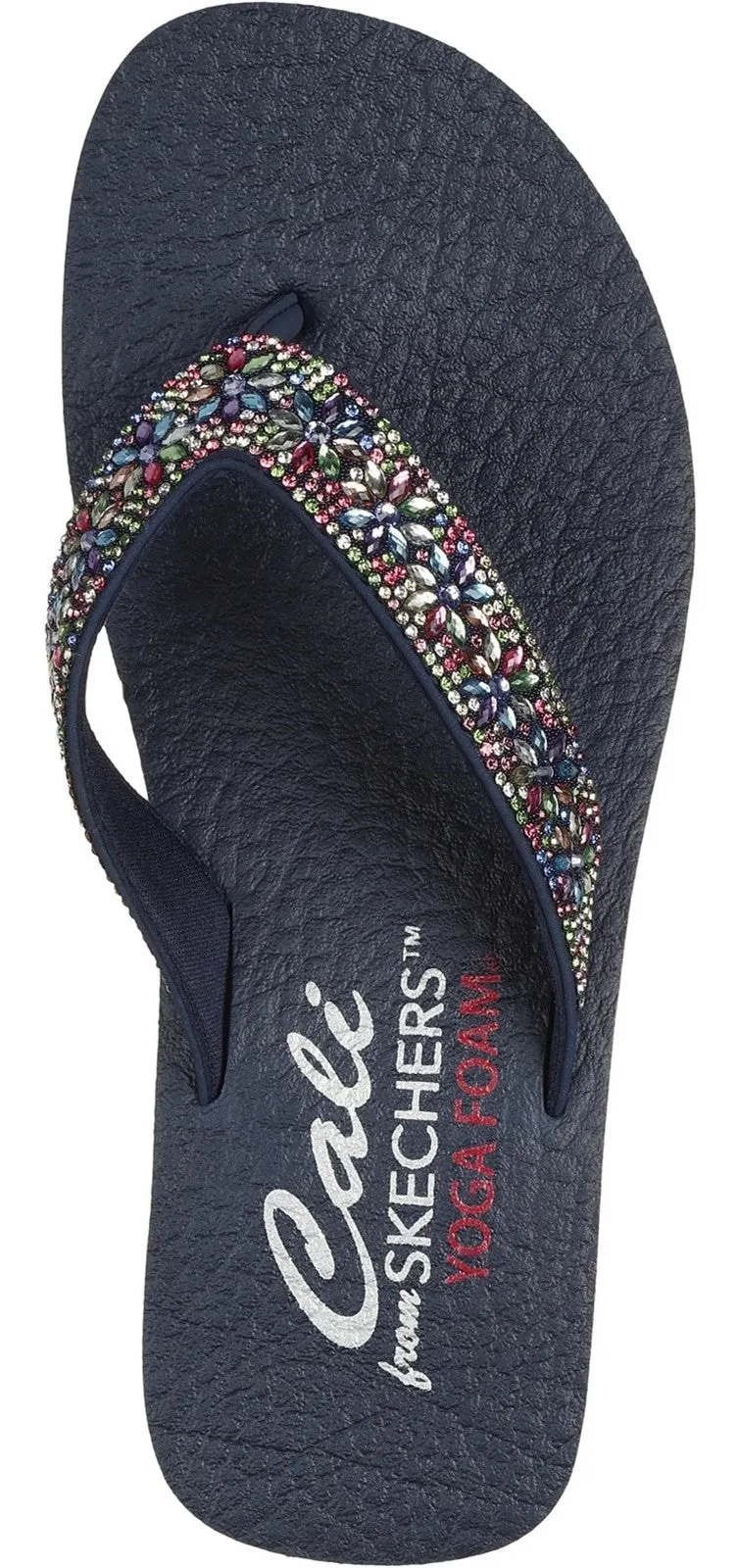 Skechers 119638 Vinyasa Wild Daisies Womens Toe Post Sandal
