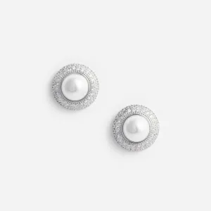 Small Crystal Pearl Earrings Self Portrait
