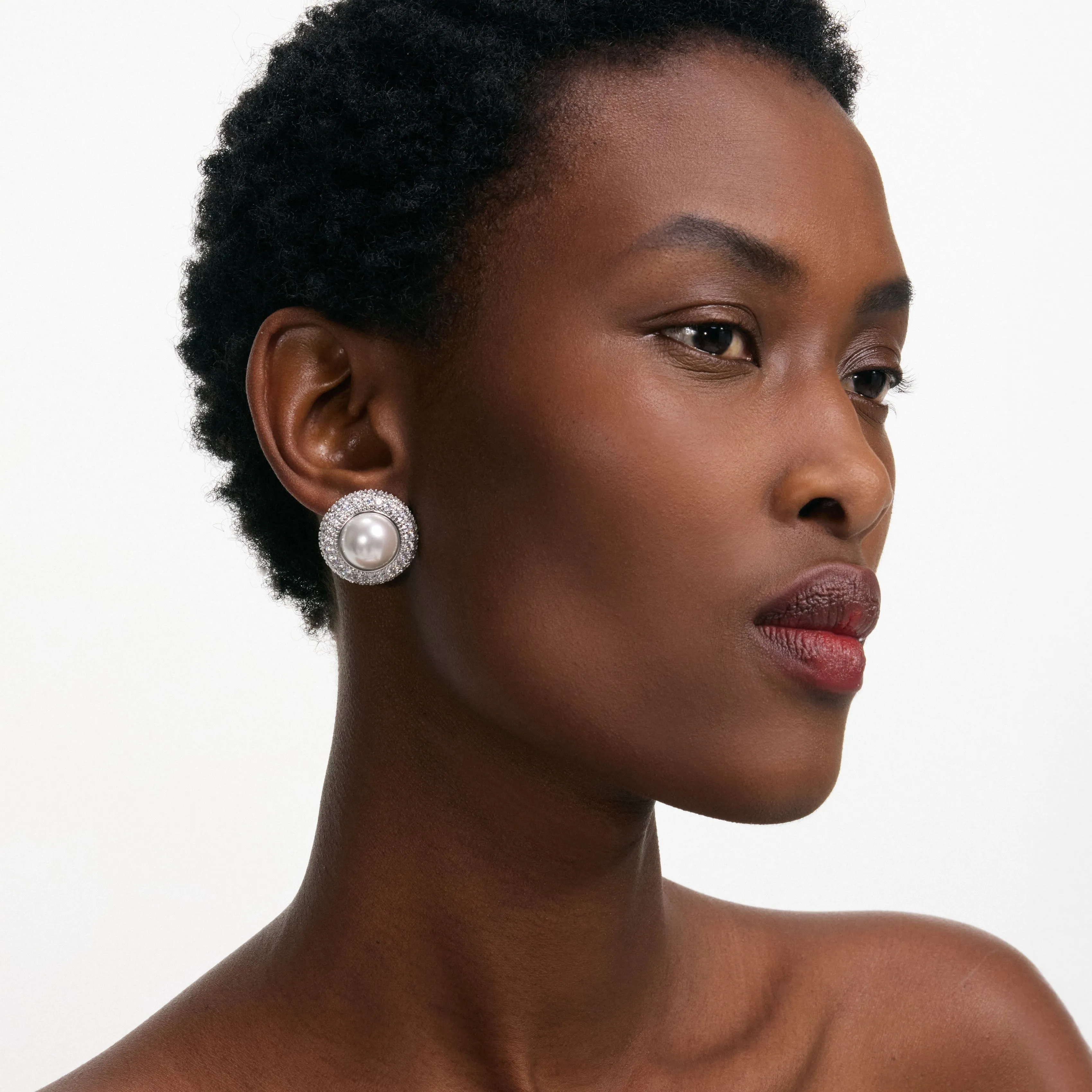 Small Crystal Pearl Earrings Self Portrait