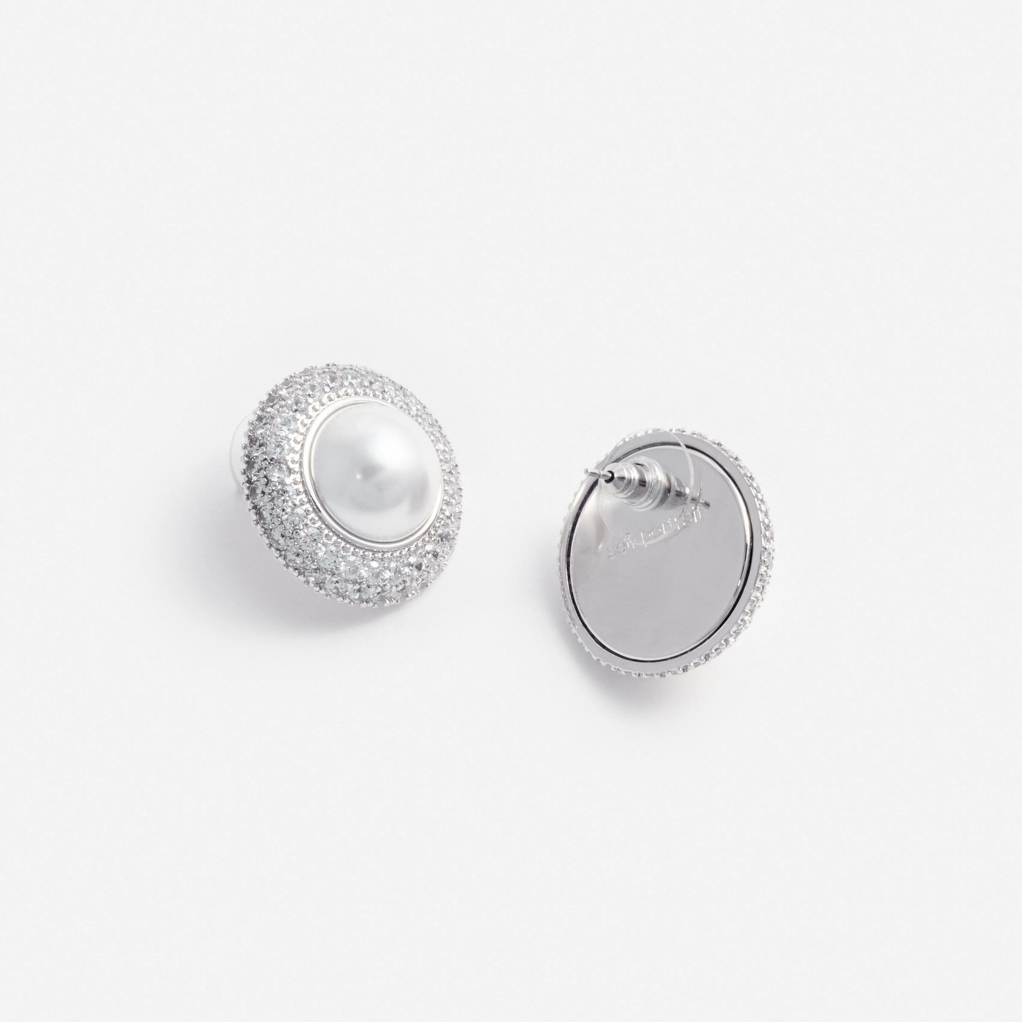 Small Crystal Pearl Earrings Self Portrait