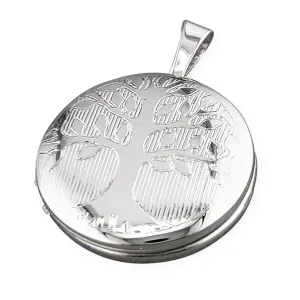 Sterling Silver Ladies Tree Of Life Locket and Chain
