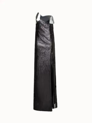 Strapless Bicolor Sequined Gown 