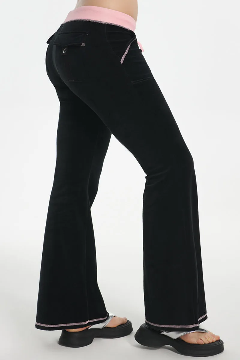 Sweetheart Cotton Velour Track Pants Juicy Couture