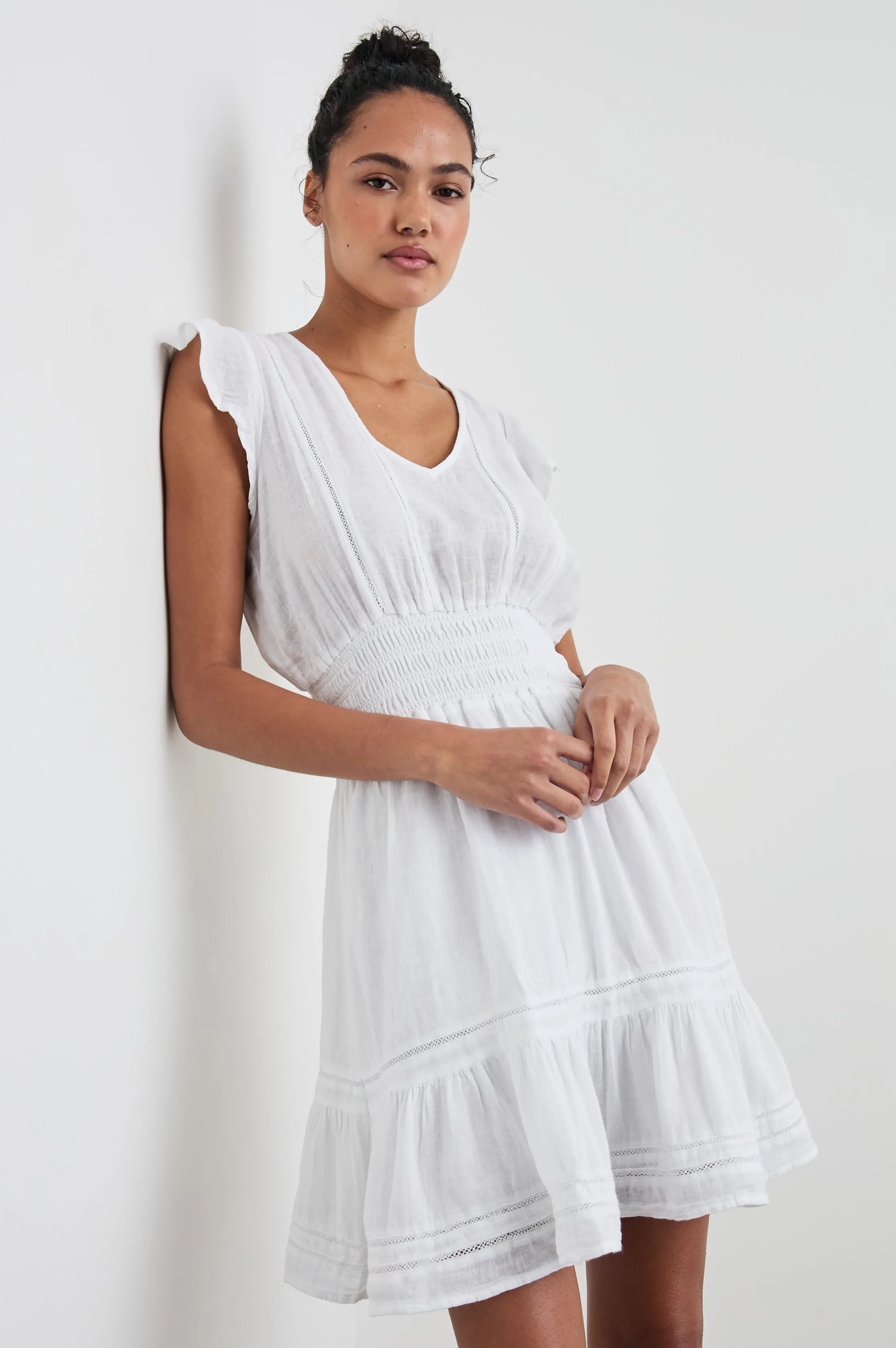 TARA DRESS - WHITE LACE DETAIL Rails