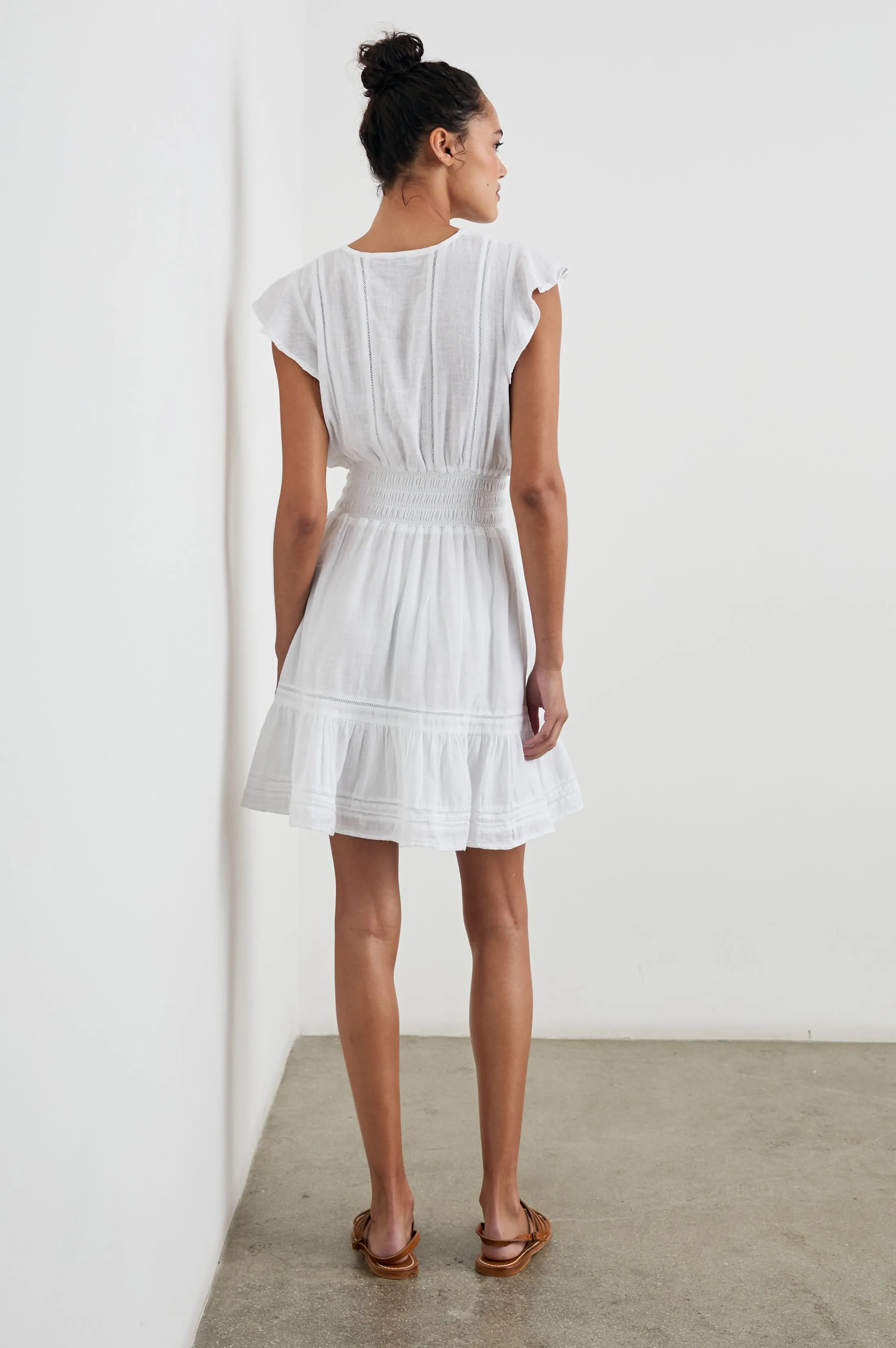 TARA DRESS - WHITE LACE DETAIL Rails