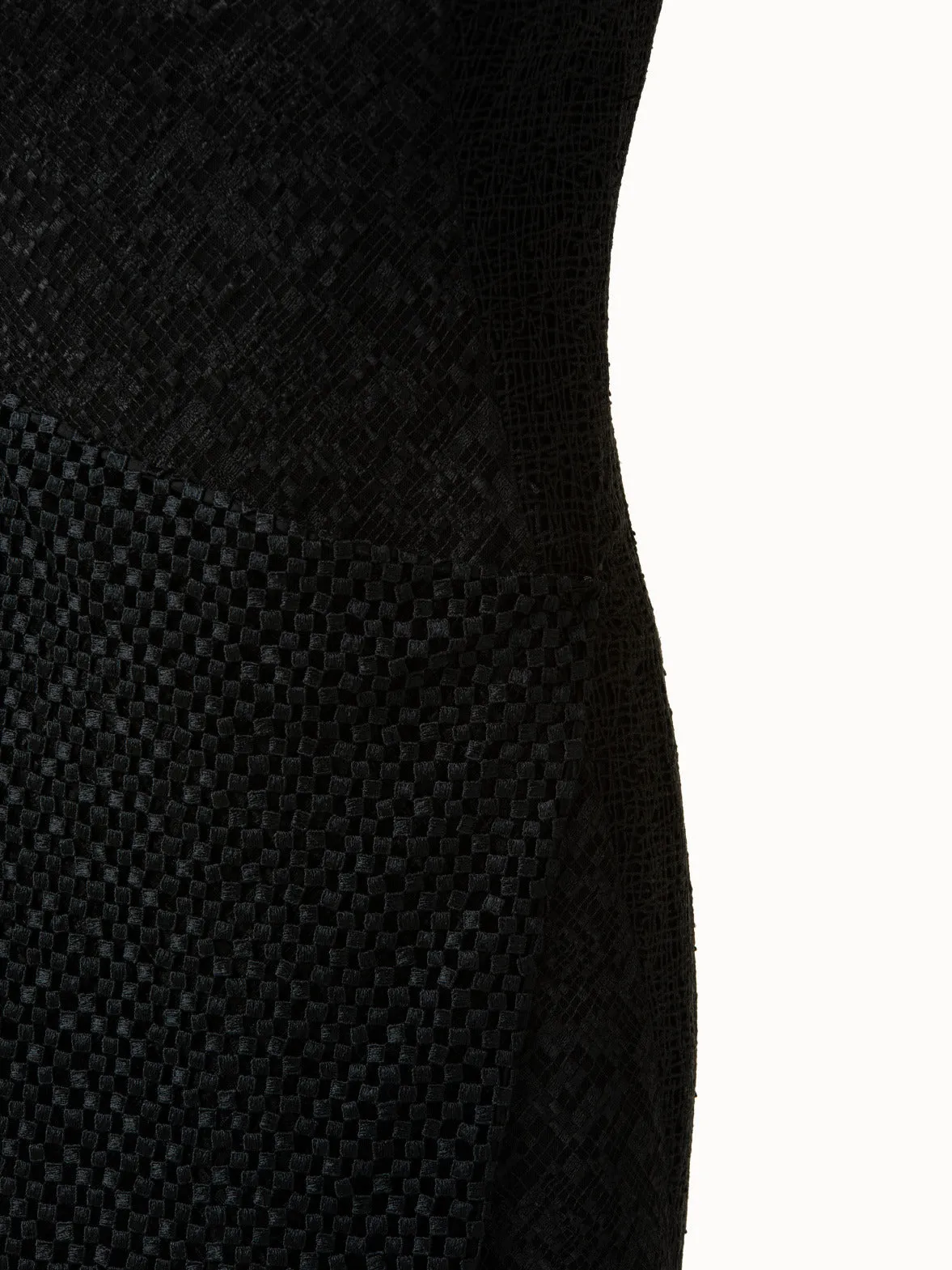 Techno Embroidery Patchwork Apron Gown 