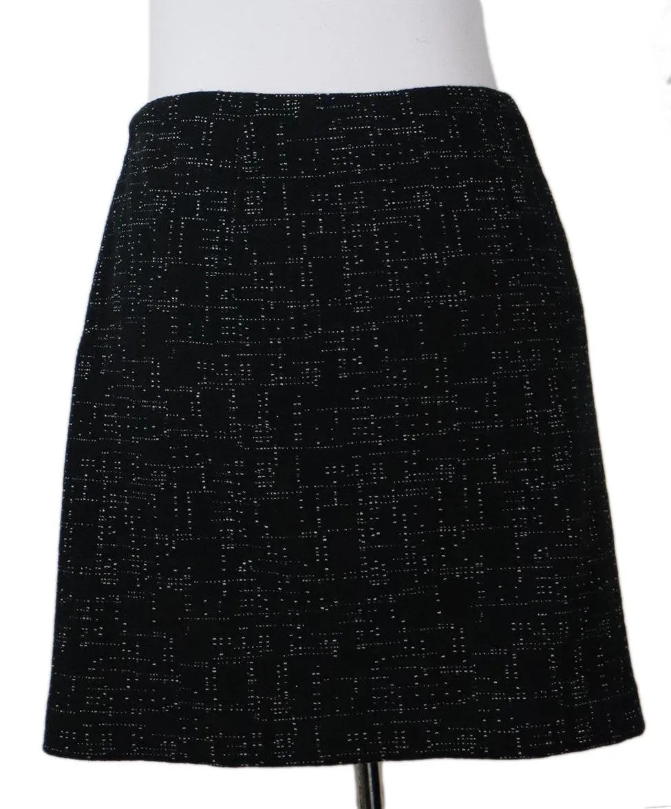 Theory B&W Cotton Mini Skirt sz 12