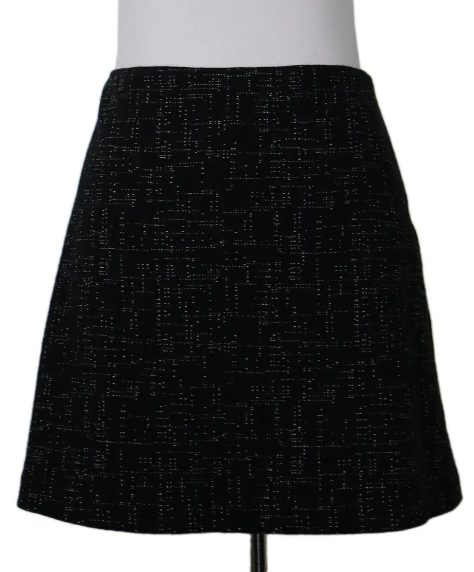 Theory B&W Cotton Mini Skirt sz 12