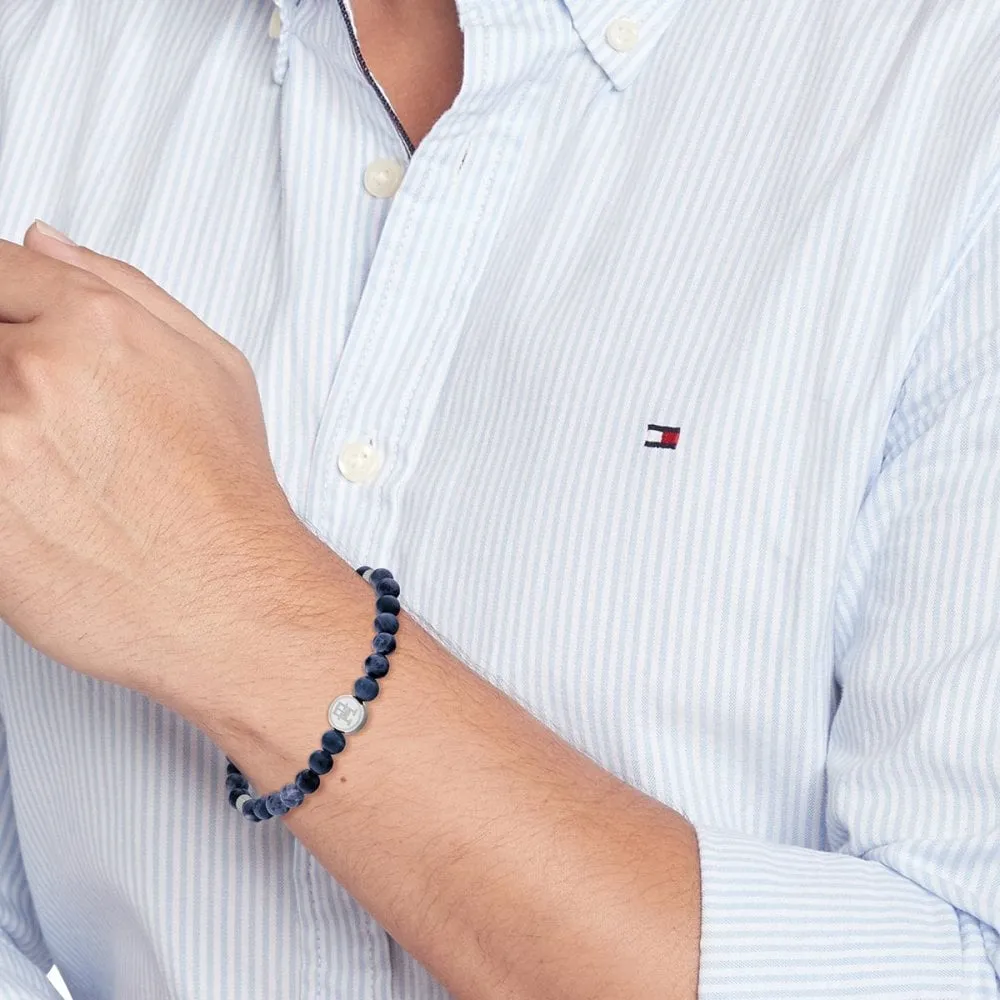 Tommy Hilfiger Mens Beaded Stone Bracelet 2790608