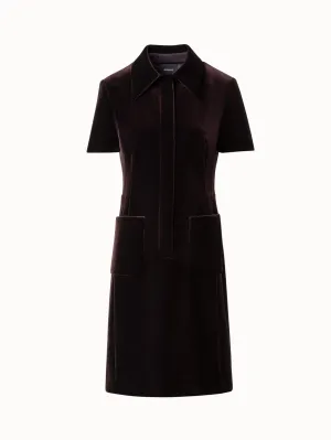 Velvet Neoprene Short Dress 