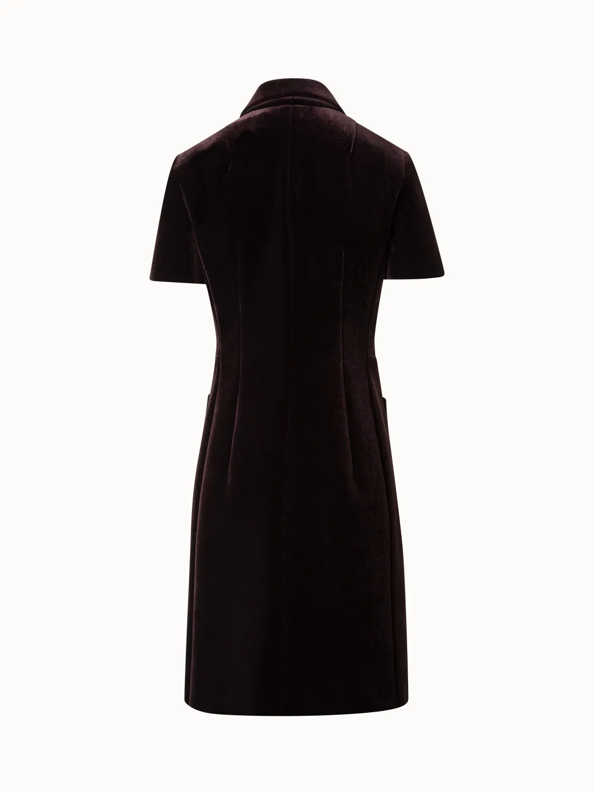 Velvet Neoprene Short Dress 