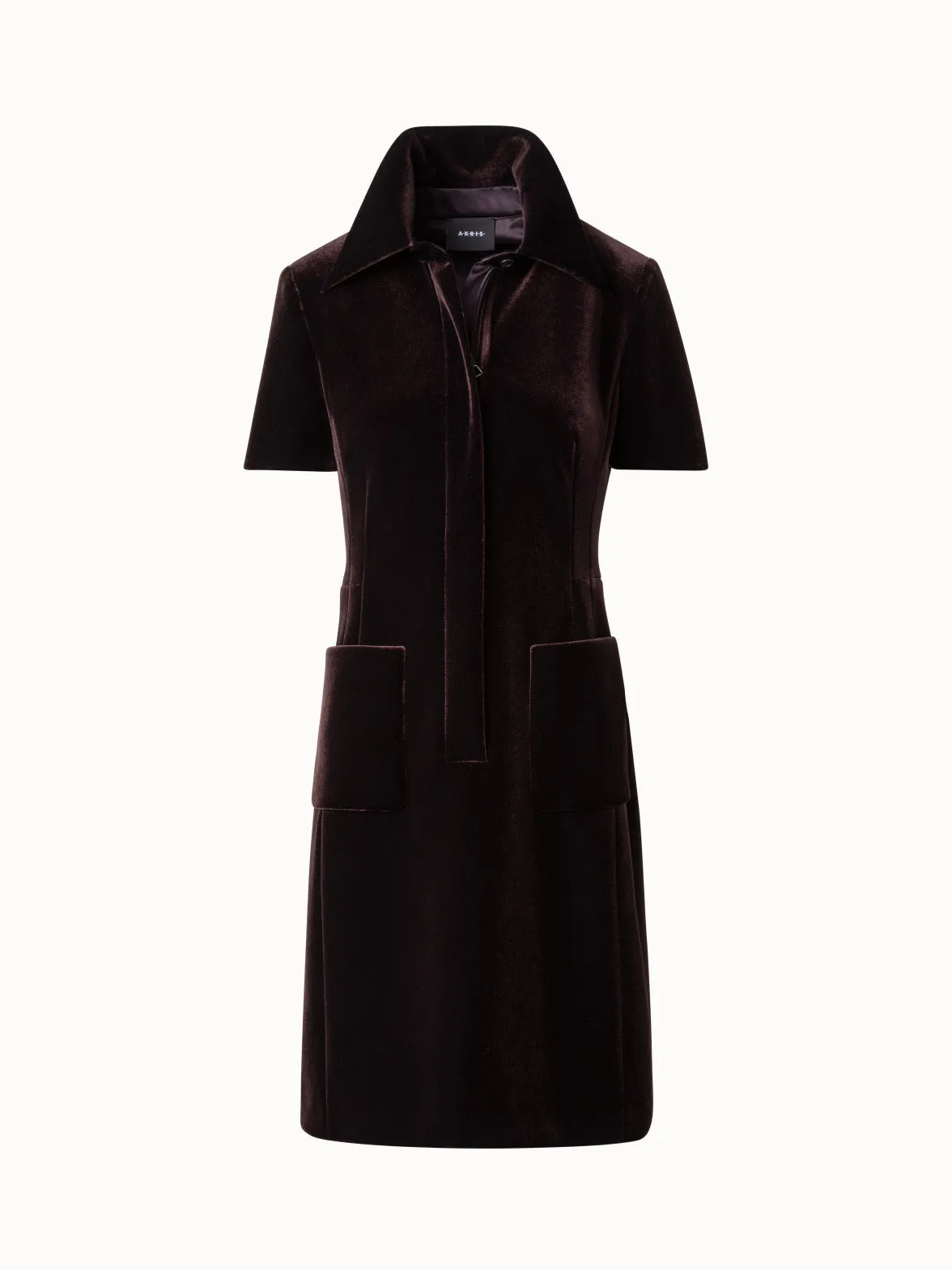 Velvet Neoprene Short Dress 