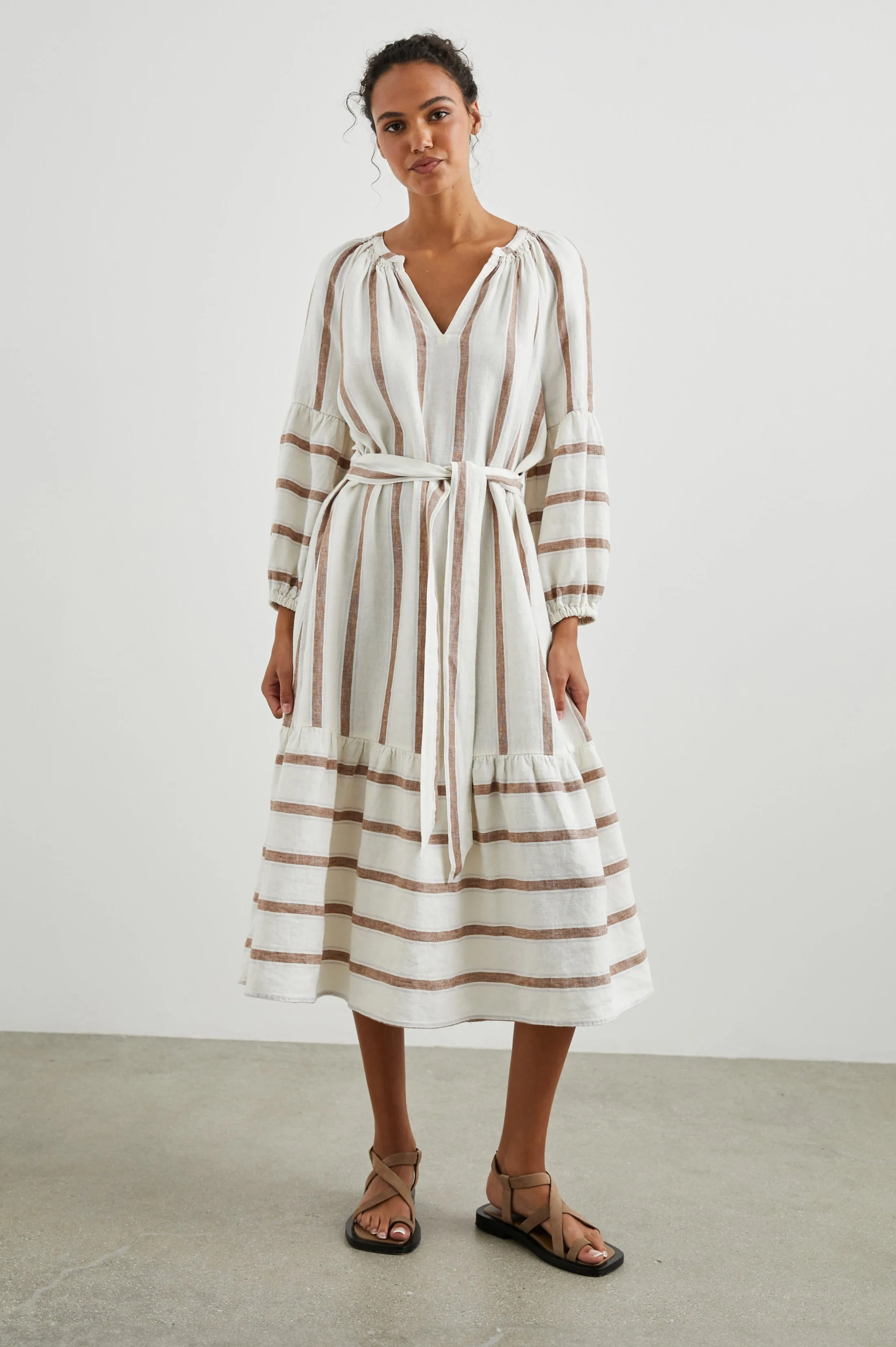 VITTORIA DRESS - COCONUT STRIPE Rails